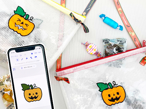 お絵かき刺しゅう入り　クリアポシェット（Artspira）