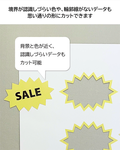 認識しづらいデータもカット可能！