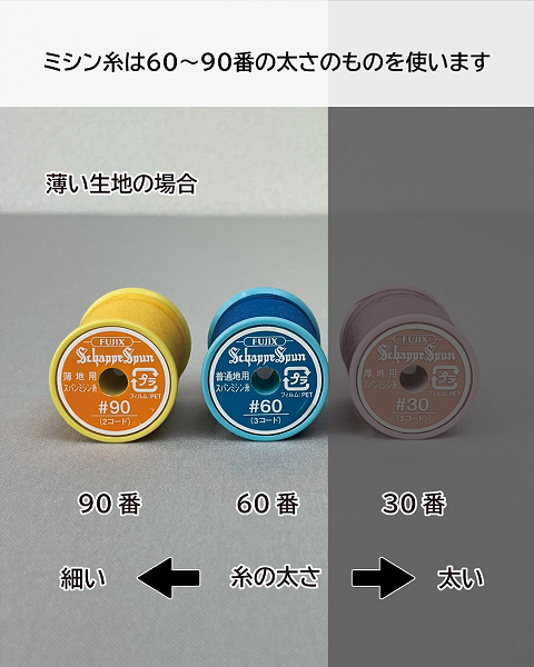 薄地のミシン糸