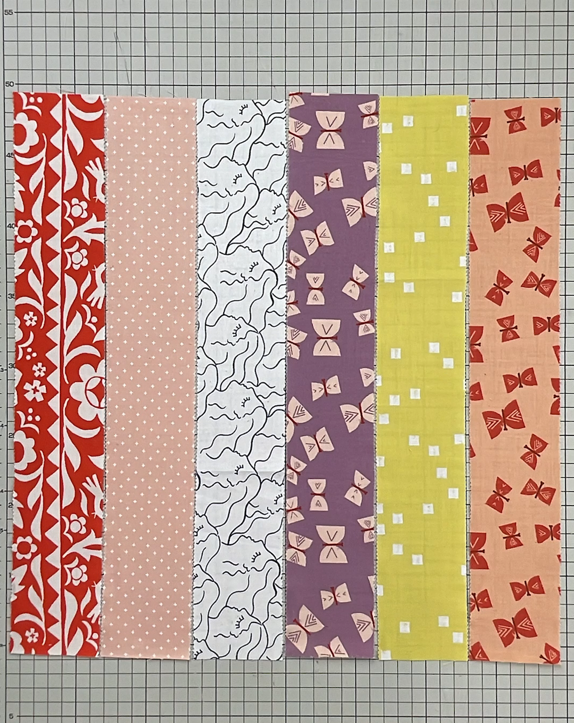 直線でつなぐだけパッチワーク