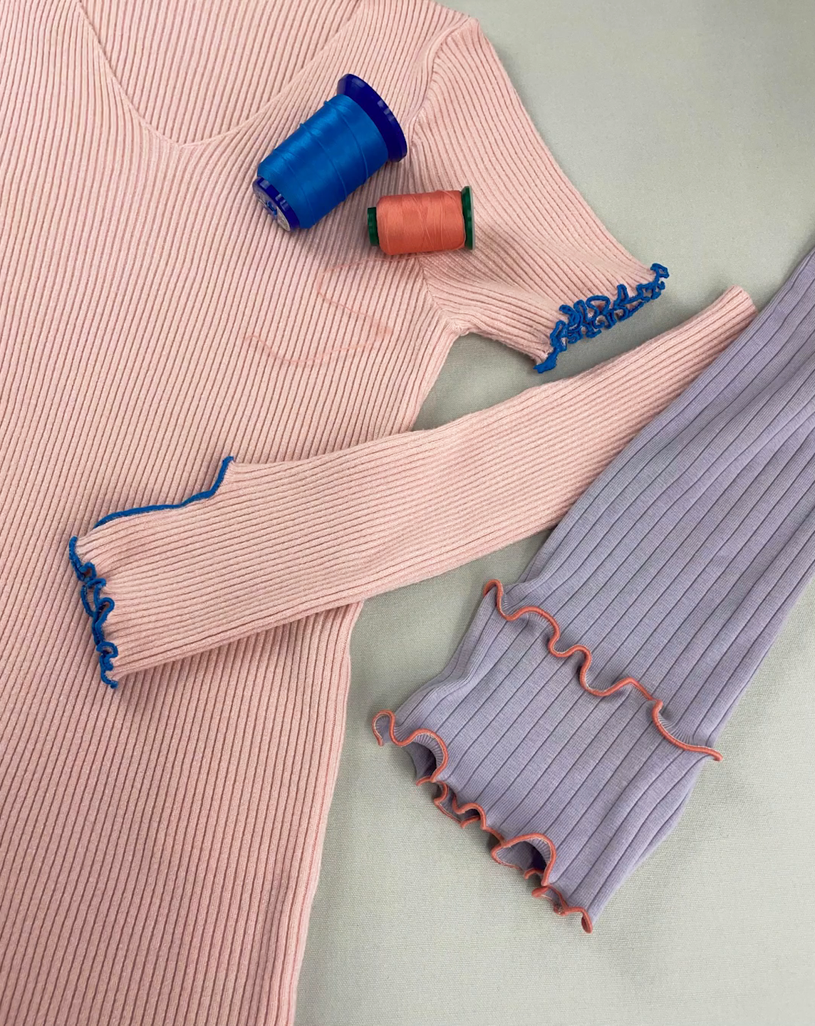 巻きロックでカットソーリメイク