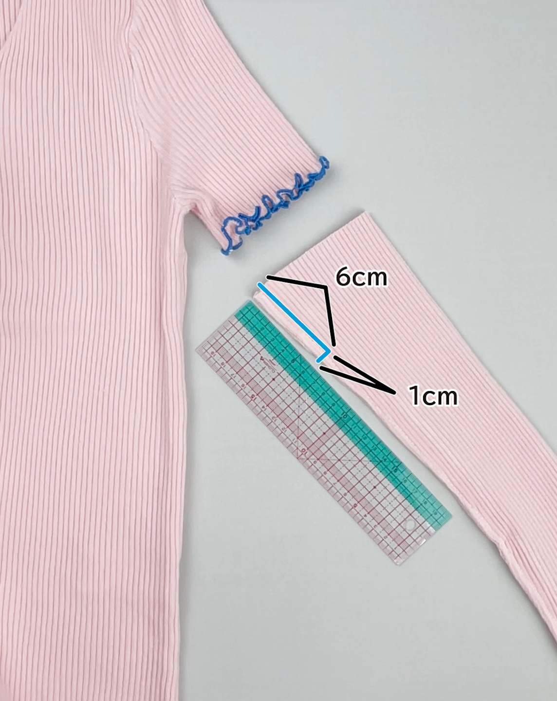 巻きロックでカットソーリメイク