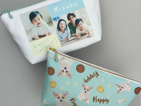 オリジナルプリント生地ポーチ（Artspira）